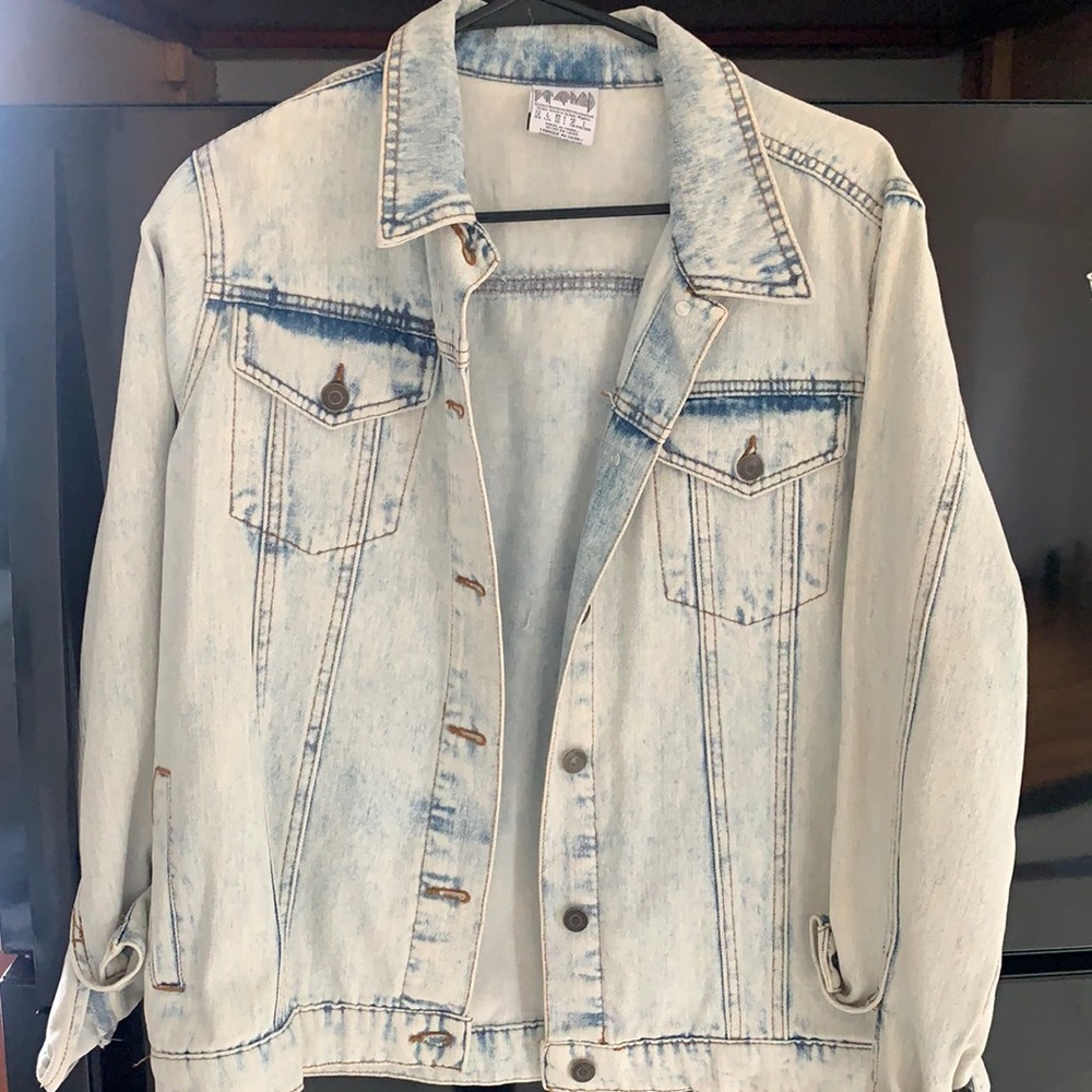 Denim washed oversized jean jacket